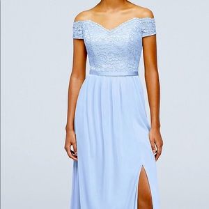 David’s bridal size 8 ice blue dress